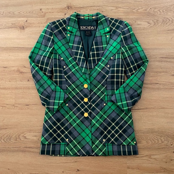 80s Escada plaid blazer